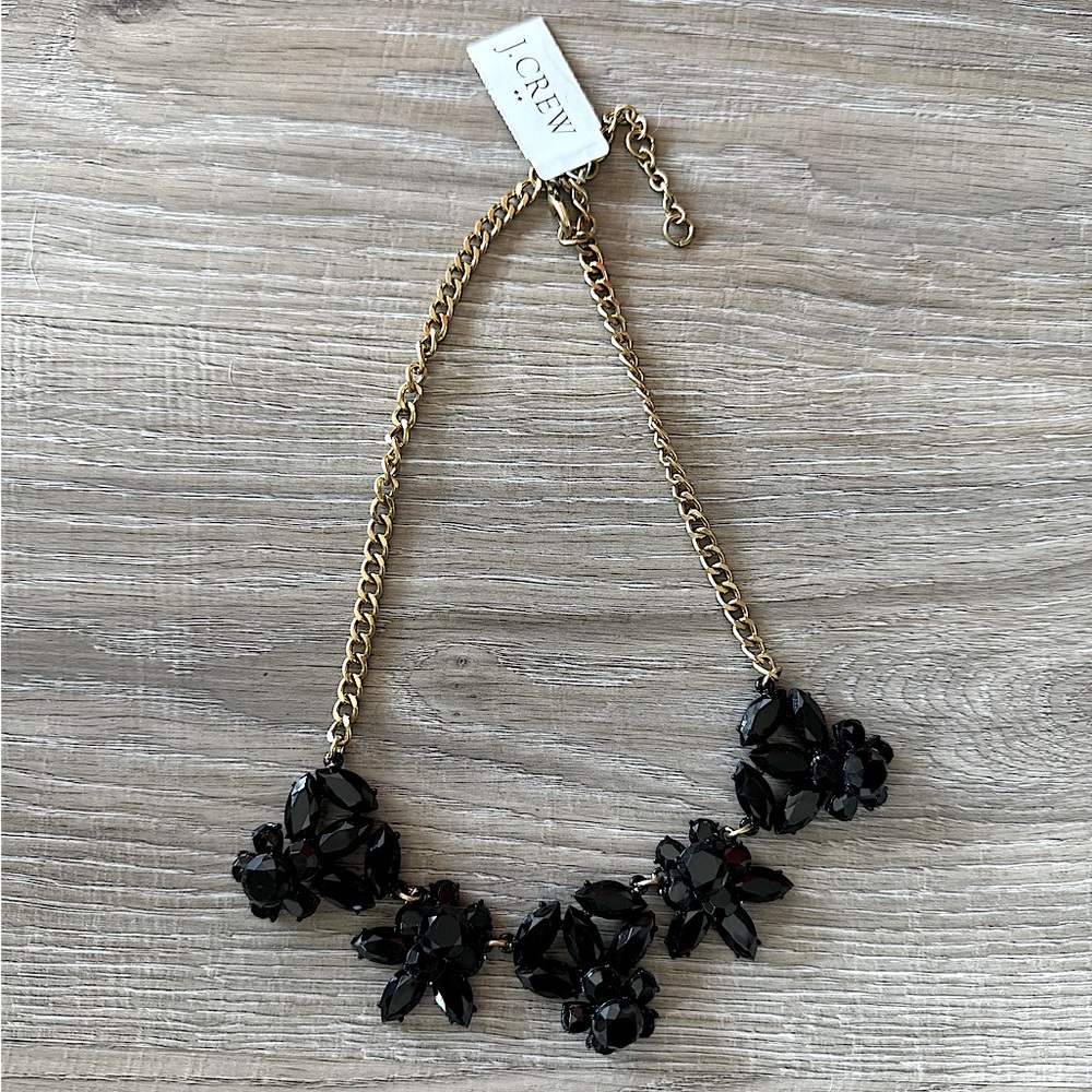 NWT J CREW Black and Hold Necklace.